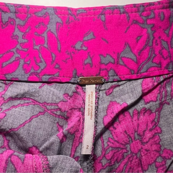 Free People Sheila Pink & Gray Flowy Shorts Size 2 - Picture 5 of 8